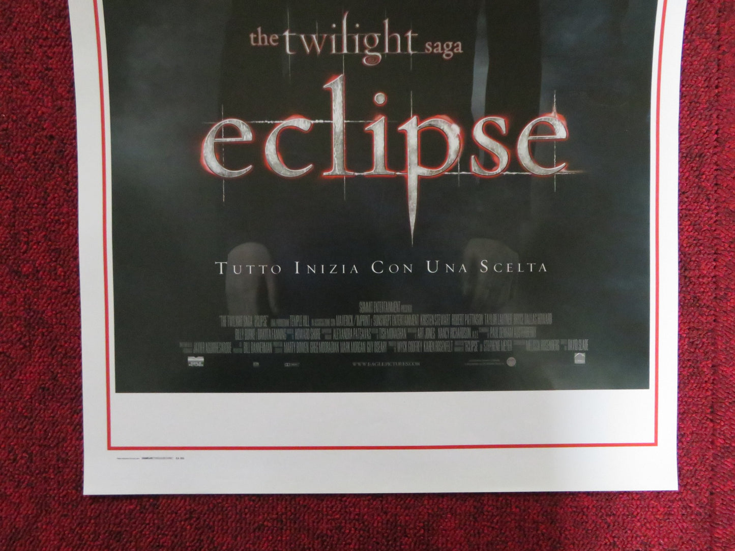 THE TWILIGHT SAGA: ECLIPSE ITALIAN LOCANDINA POSTER ROBERT PATTINSON 2010