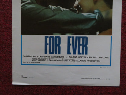 CHARLOTTE FOREVER  ITALIAN LOCANDINA POSTER CHARLOTTE GAINSBOURG 1986