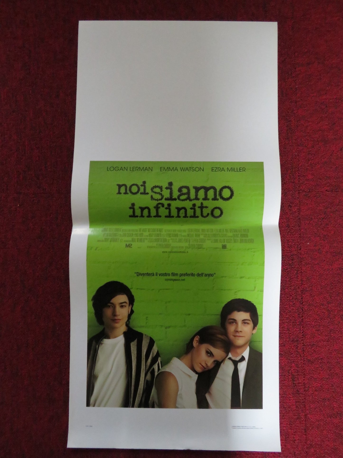 THE PERKS OF BEING A WALLFLOWER ITALIAN LOCANDINA POSTER EMMA WATSON 2012