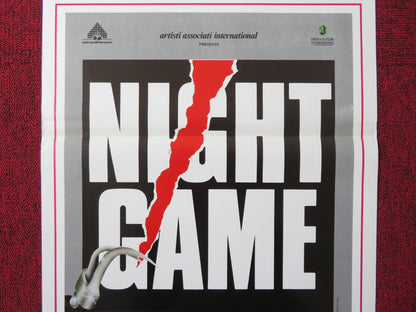 NIGHT GAME ITALIAN LOCANDINA POSTER ROY SCHEIDER KAREN YOUNG 1989