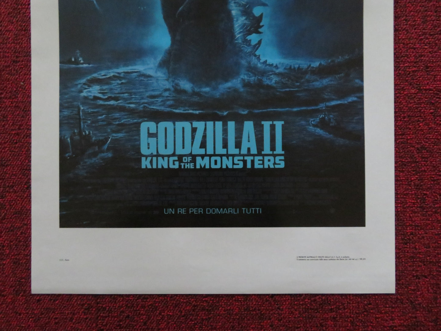 GODZILLA II: KING OF THE MONSTERS ITALIAN LOCANDINA POSTER KYLE CHANDLER 2019