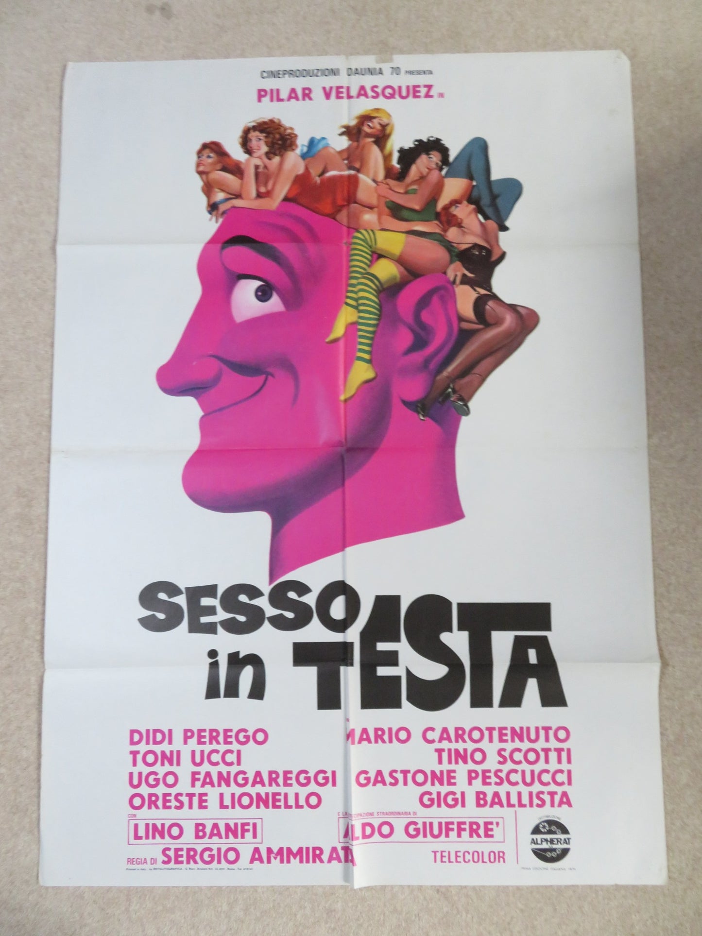 SEX IN THE HEAD ITALIAN 2 FOGLIO POSTER PILAR VELASQUEZ DIDI PEREGO 1974