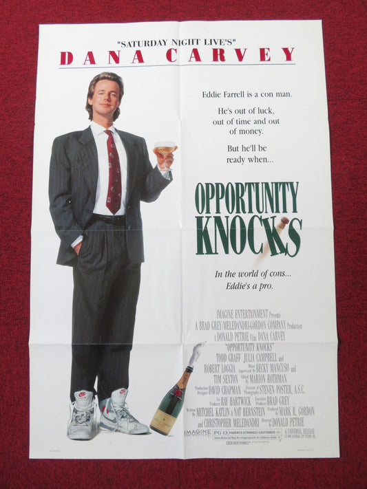 OPPORTUNITY KNOCKS FOLDED US ONE SHEET POSTER DANA CARVEY ROBERT LOGGIA 1990