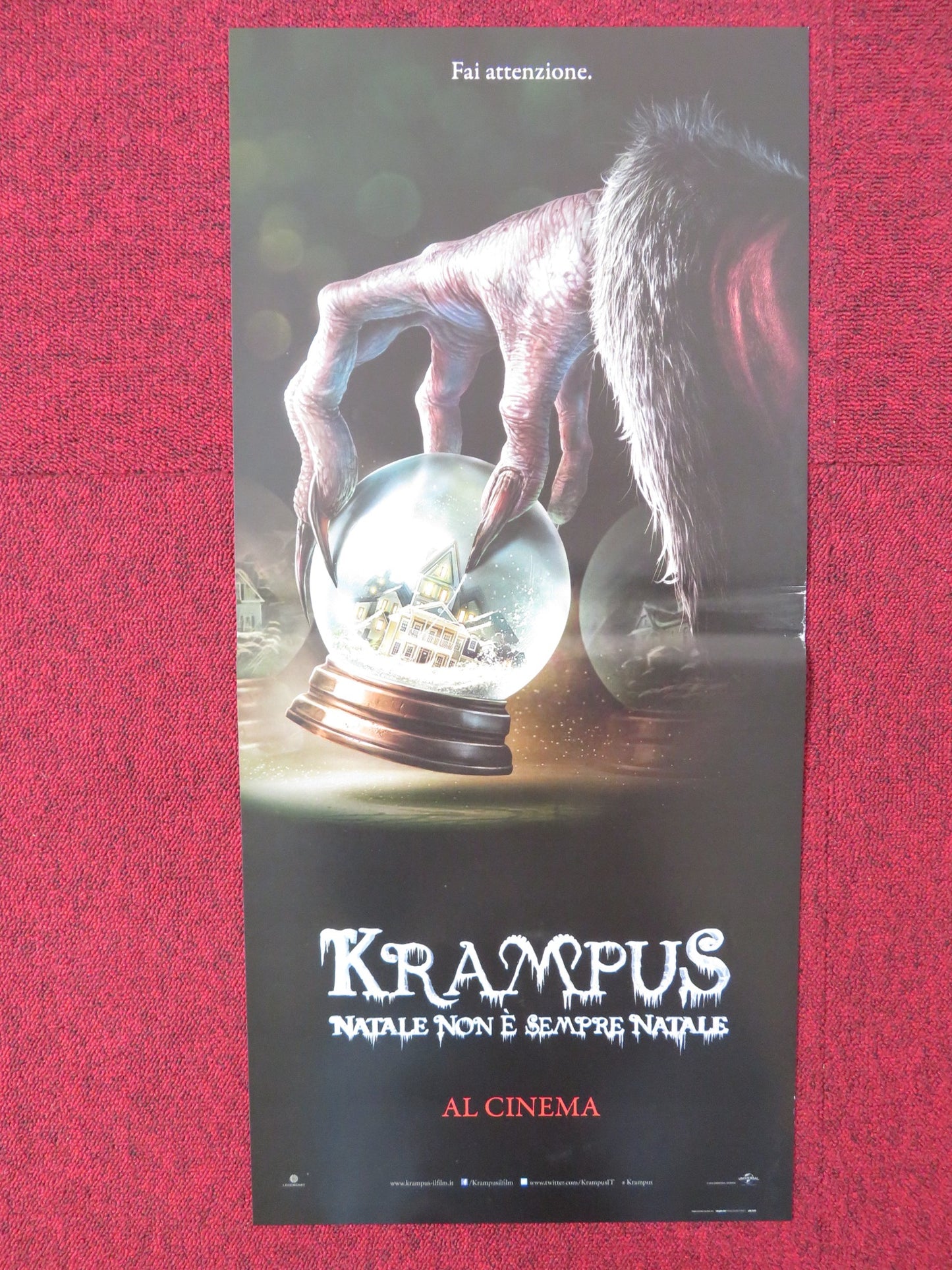 KRAMPUS ITALIAN LOCANDINA POSTER EMJAY ANTHONY ADAM SCOTT 2015