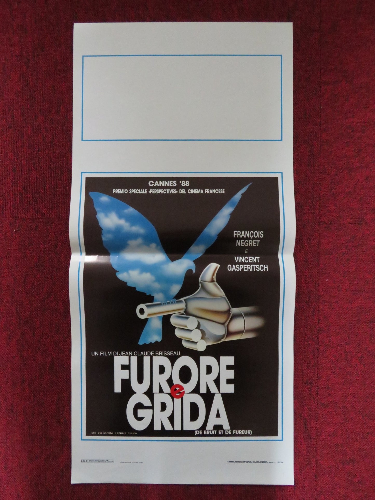 FURORE E GRIDA ITALIAN LOCANDINA POSTER VINCENT GASPERITSCH 1988