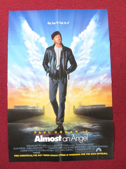 ALMOST AN ANGEL FOLDED US ONE SHEET POSTER PAUL HOGAN ELIAS KOTEAS 1990