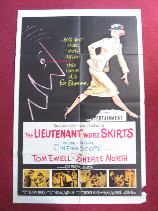 THE LIEUTENANT WORE SKIRTS FOLDED US ONE SHEET POSTER TOM EWELL S. NORTH 1955