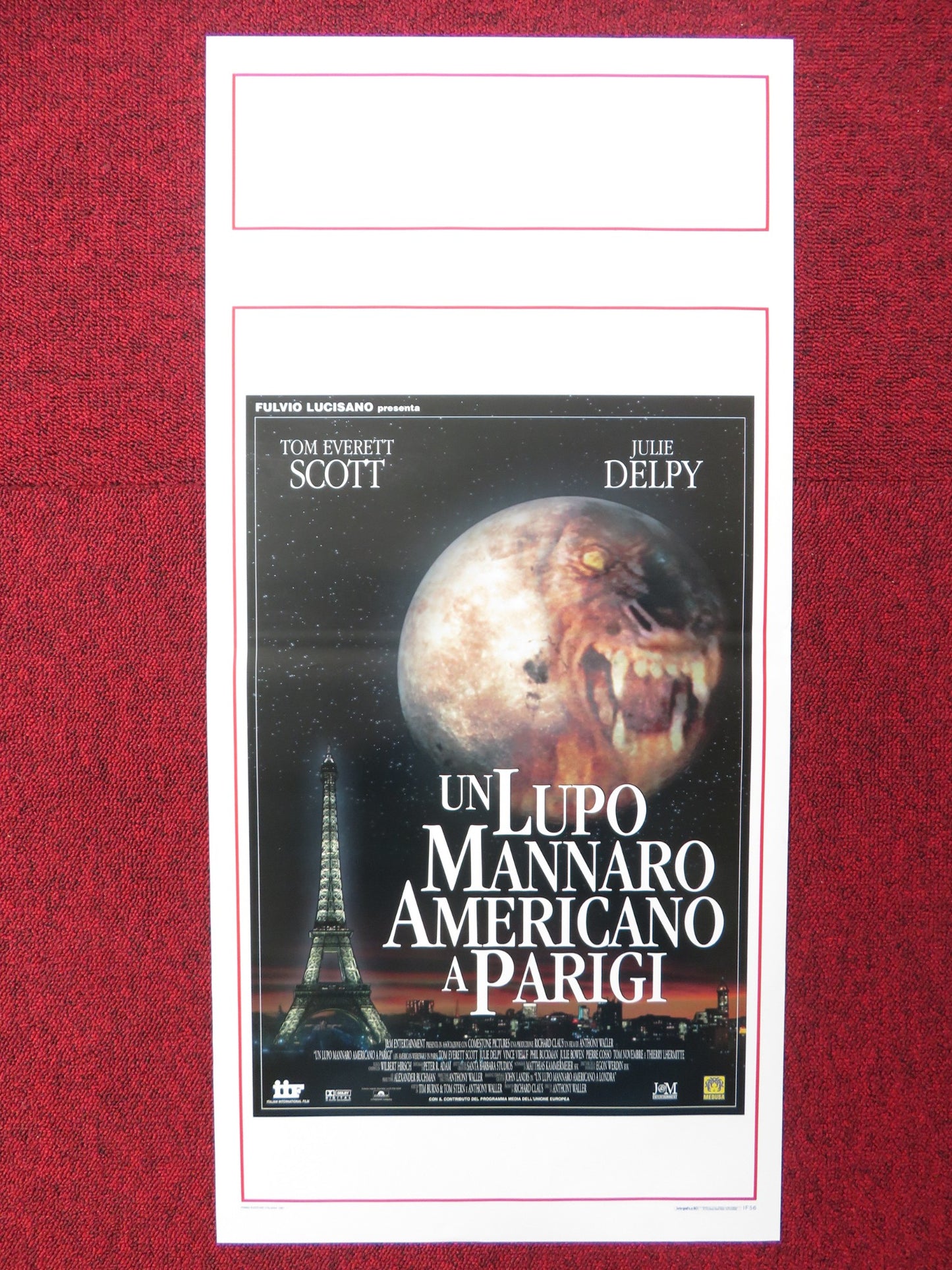 AN AMERICAN WEREWOLF IN PARIS ITALIAN LOCANDINA POSTER TOM EVERETT SCOTT 1997