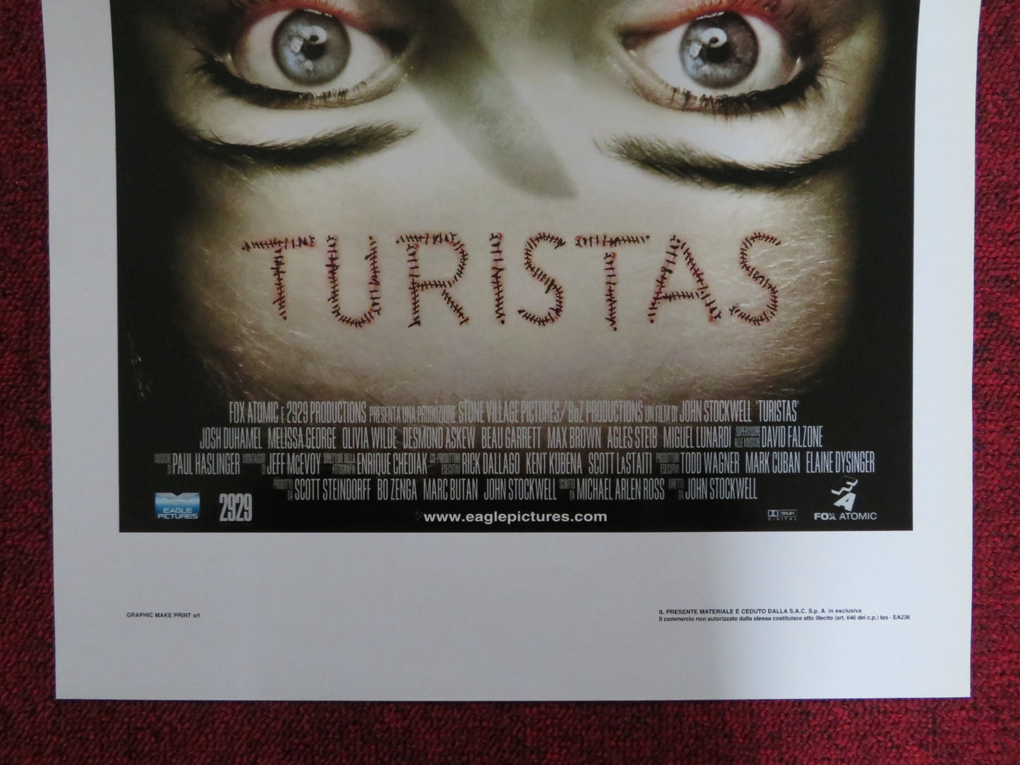 TURISTAS ITALIAN LOCANDINA POSTER JOSH DUHAMEL MELISAA GEORGE 2006