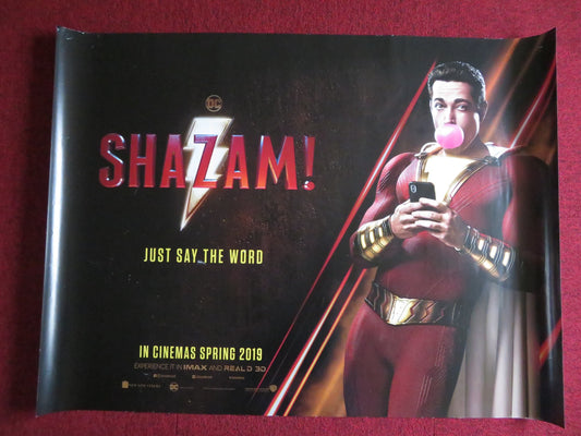 SHAZAM! UK QUAD (30"x 40") ROLLED POSTER ZACHARY LEVI MARK STRONG 2019