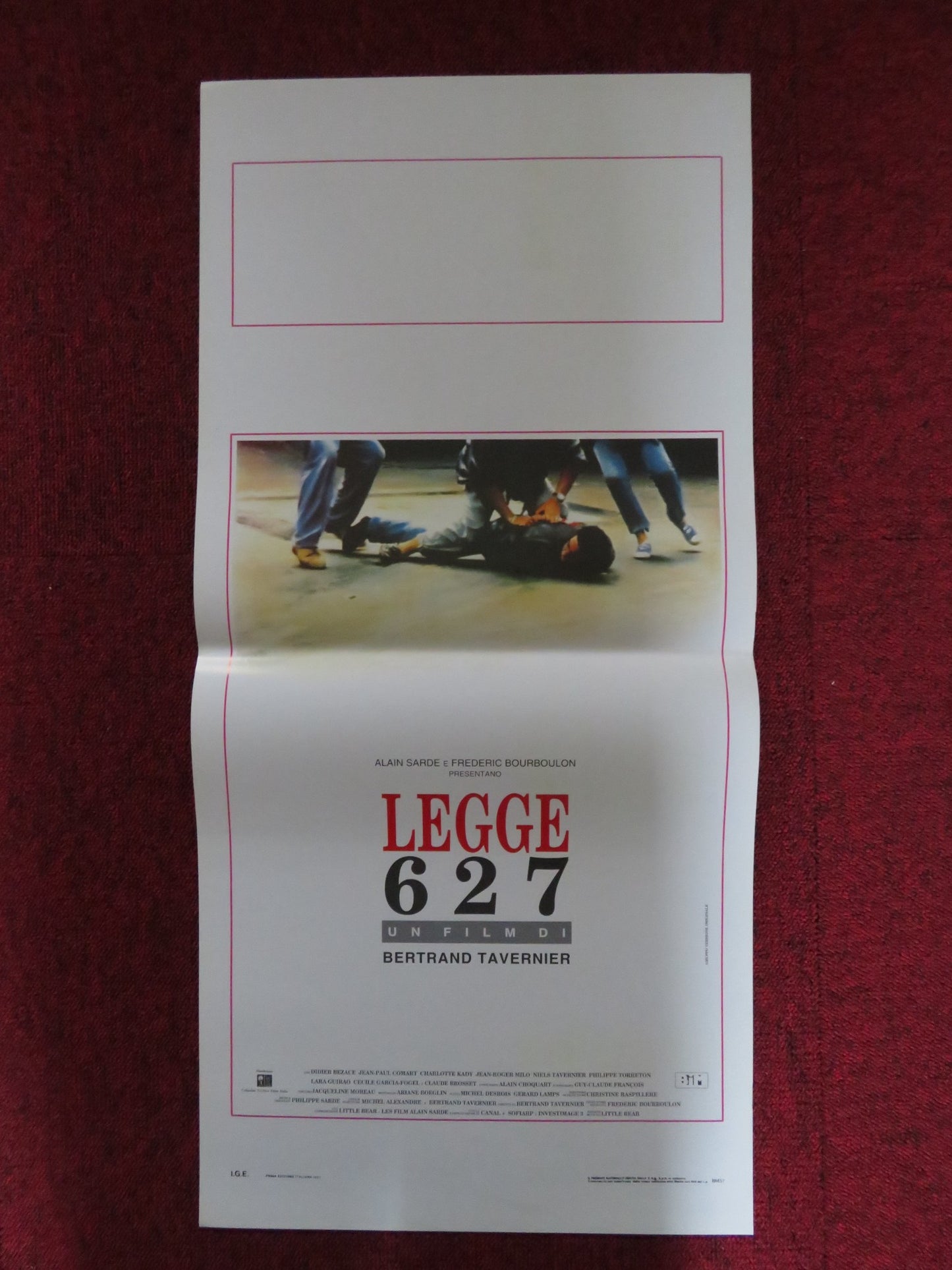 LEGGE 627 ITALIAN LOCANDINA POSTER DIDIER BEZACE JEAN-PAUL COMART 1992