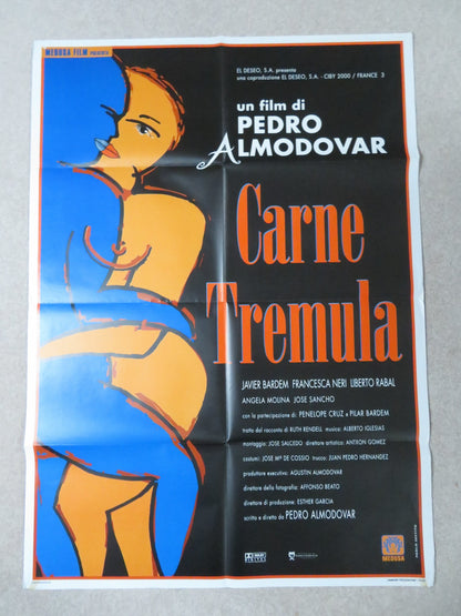 CARNE TREMULA ITALIAN 2 FOGLIO POSTER JAVIER BARDEM FRANCESCA NERI 1997