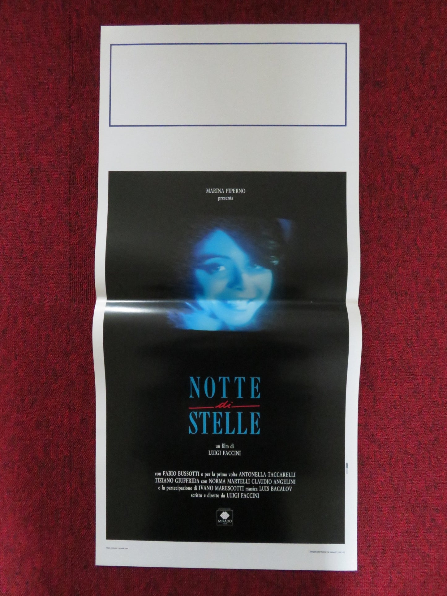 NOTTE  DI STELLE ITALIAN LOCANDINA POSTER FABIO BUSSOTTI A. TACCARELLI 1991