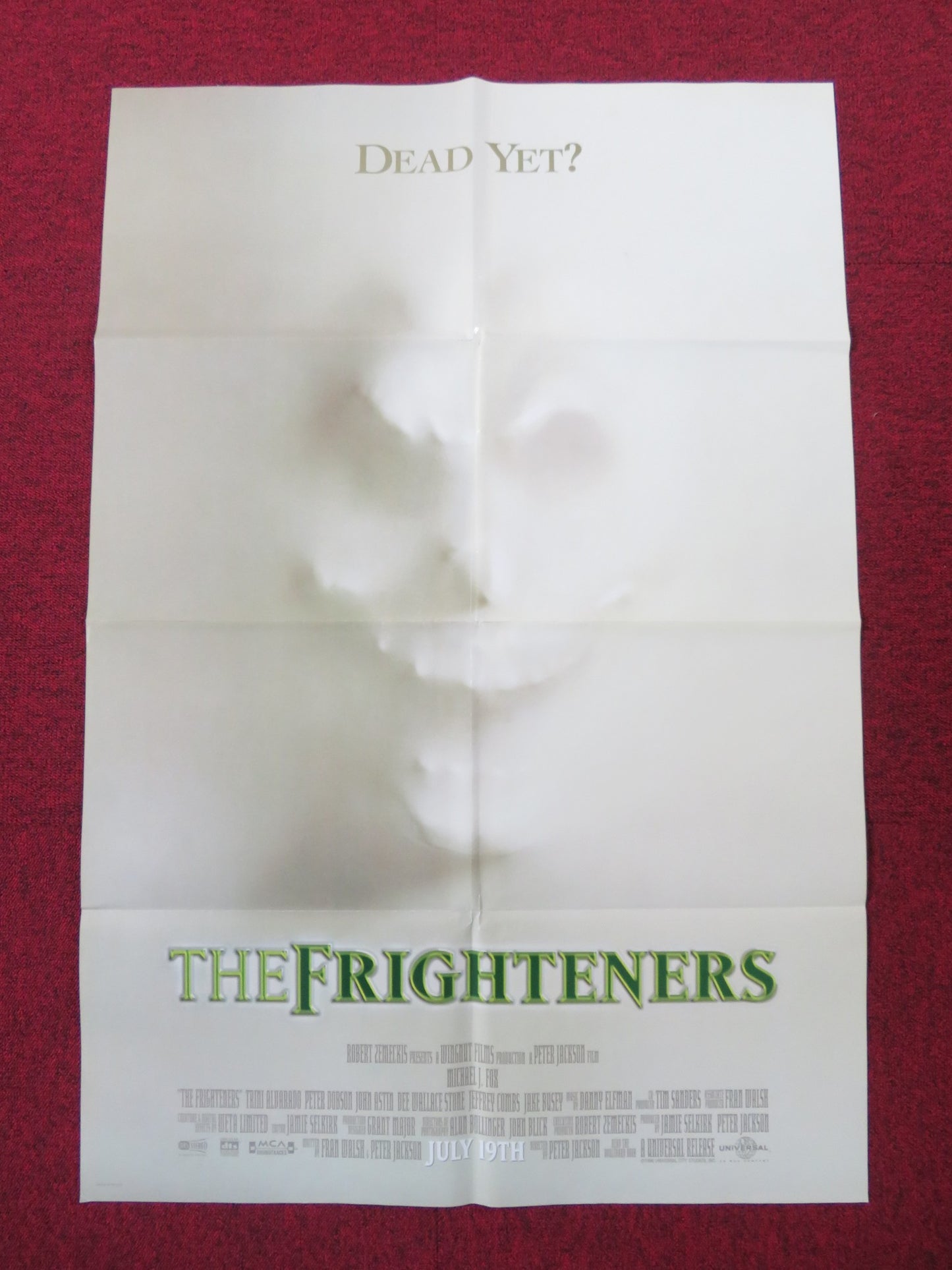 THE FRIGHTENERS FOLDED US ONE SHEET POSTER MICHAEL J.FOX TRINI ALUARADO 1996