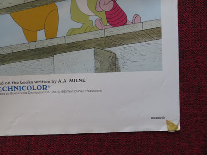 THE SWORD IN THE STONE / WINNIE THE POOH COMBO FOLDED US ONE SHEET POSTER 1983