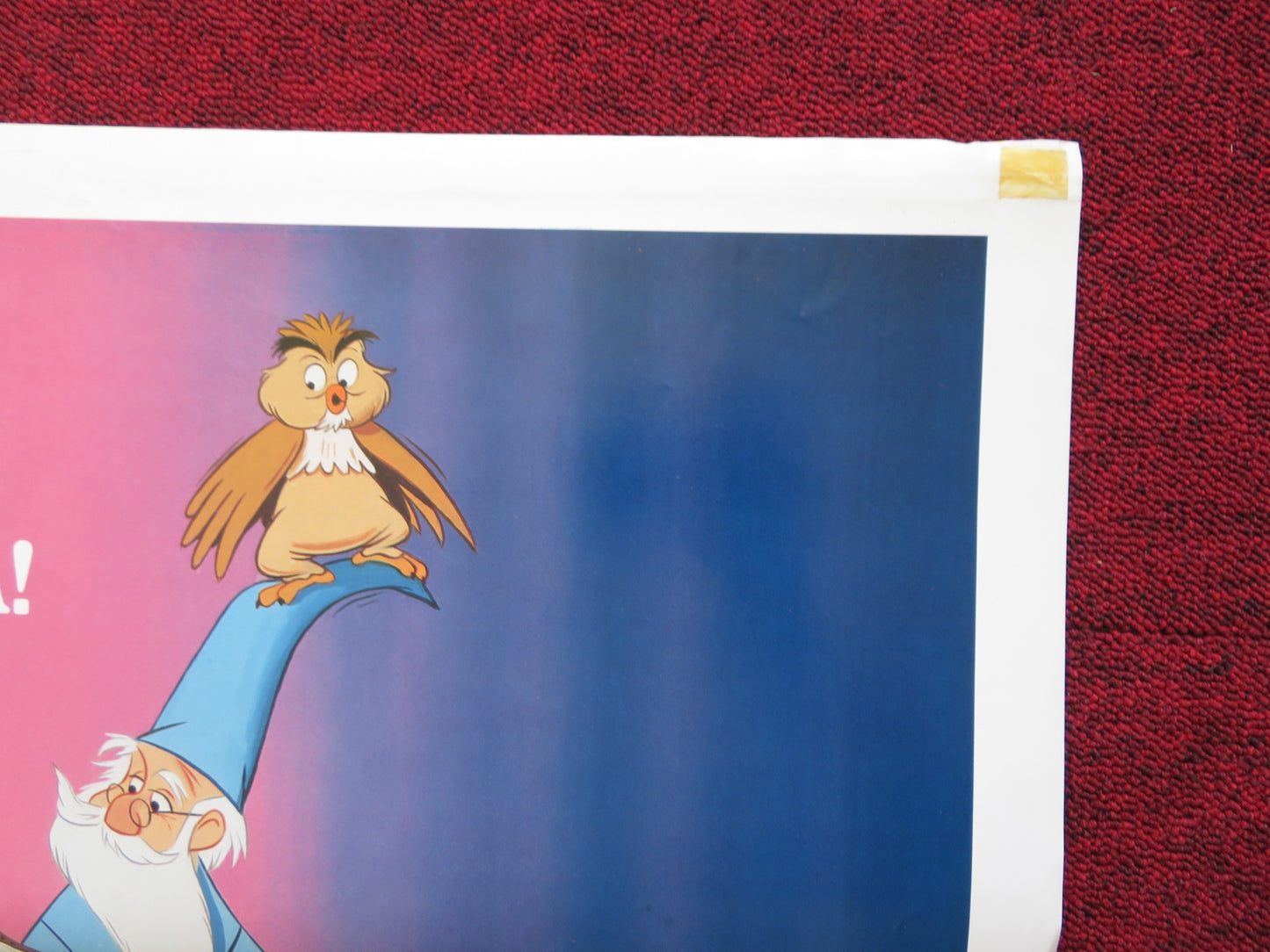 THE SWORD IN THE STONE / WINNIE THE POOH COMBO FOLDED US ONE SHEET POSTER 1983