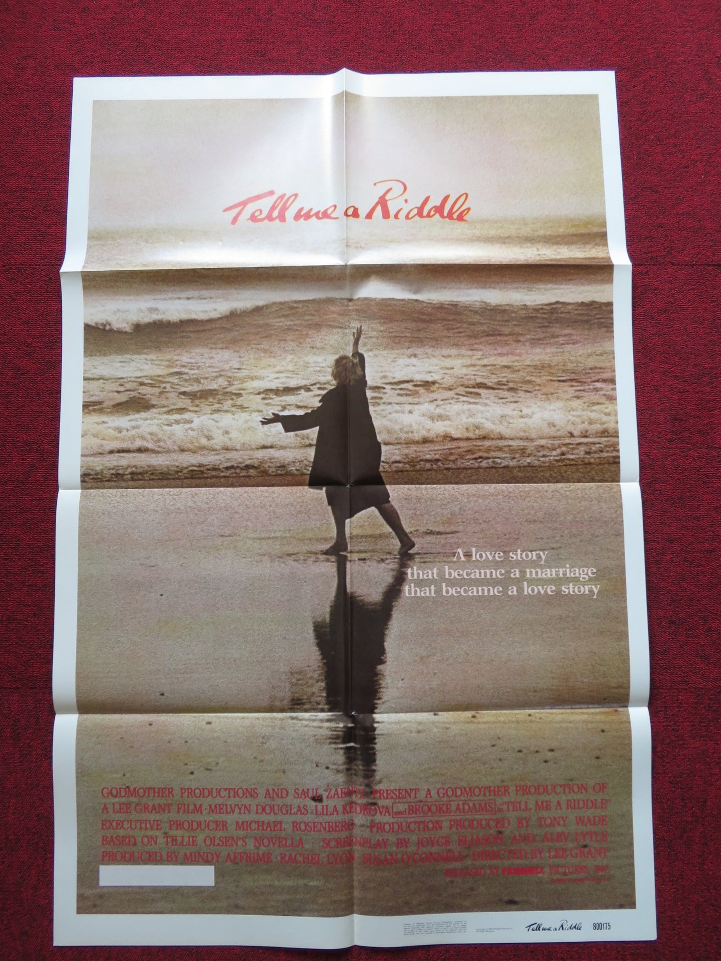 TELL ME A RIDDLE FOLDED US ONE SHEET POSTER MELVYN DOUGLAS LILA KEDROVA 1980