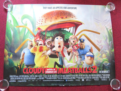 CLOUDY WITH A CHANCE OF MEATBALLS 2 UK QUAD (30"x 40") ROLLED POSTER 2013