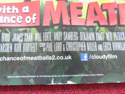 CLOUDY WITH A CHANCE OF MEATBALLS 2 UK QUAD (30"x 40") ROLLED POSTER 2013