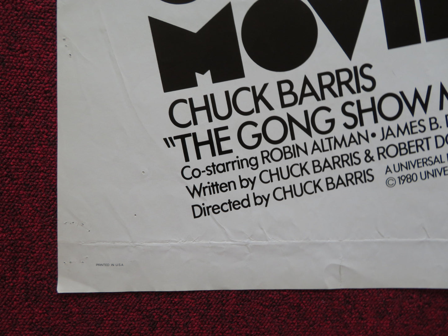 THE GONG SHOW MOVIE FOLDED US ONE SHEET POSTER CHUCK BARRIS ROBIN ALTMAN 1980