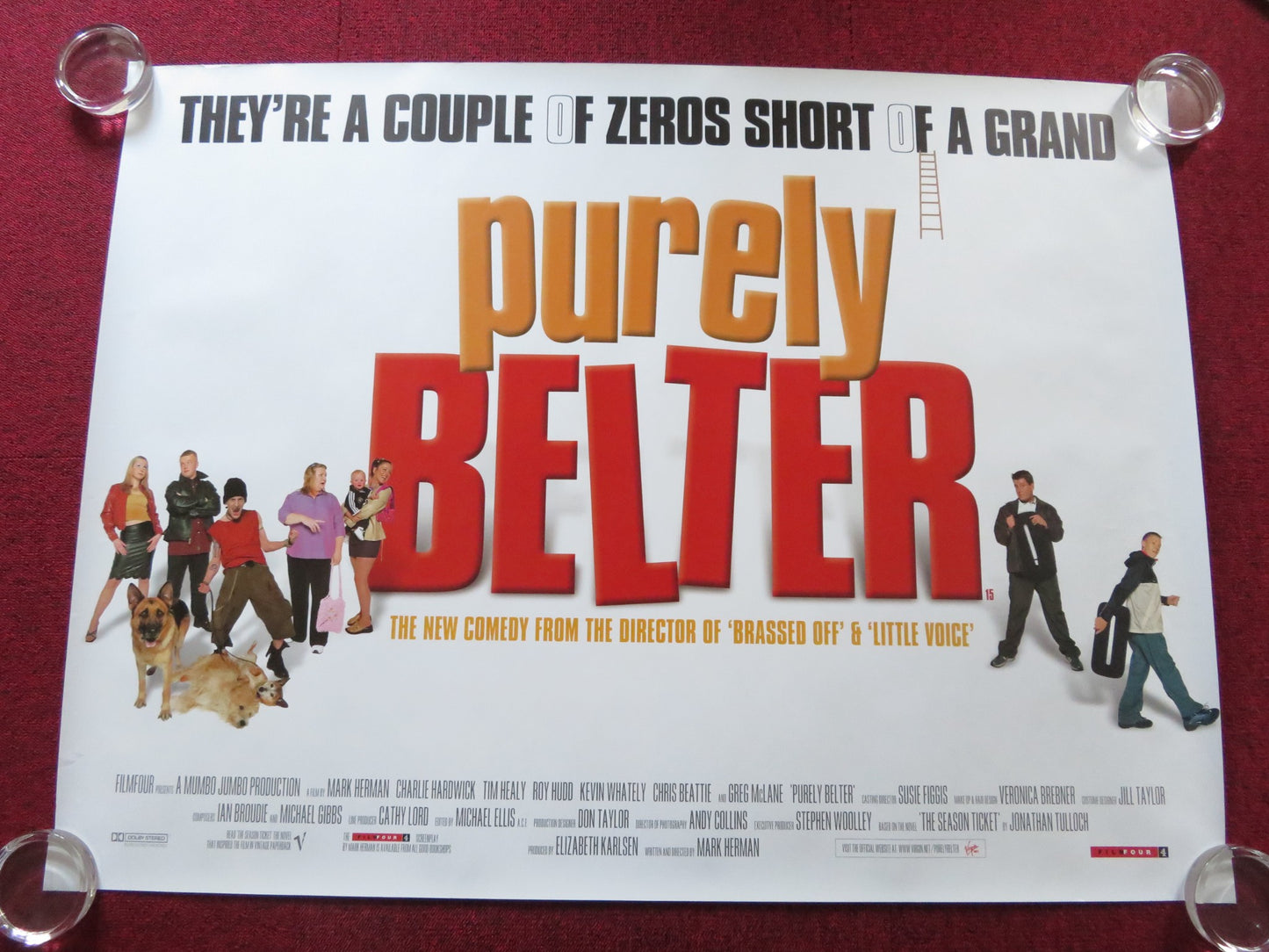 PURELY BELTER UK QUAD (30"x 40") ROLLED POSTER CHRIS BEATTIE GREG MCLANE 2000