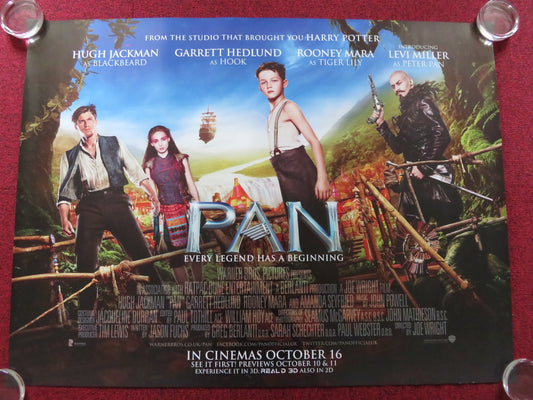 PAN UK QUAD (30"x 40") ROLLED POSTER HUGH JACKMAN ROONEY MARA 2015