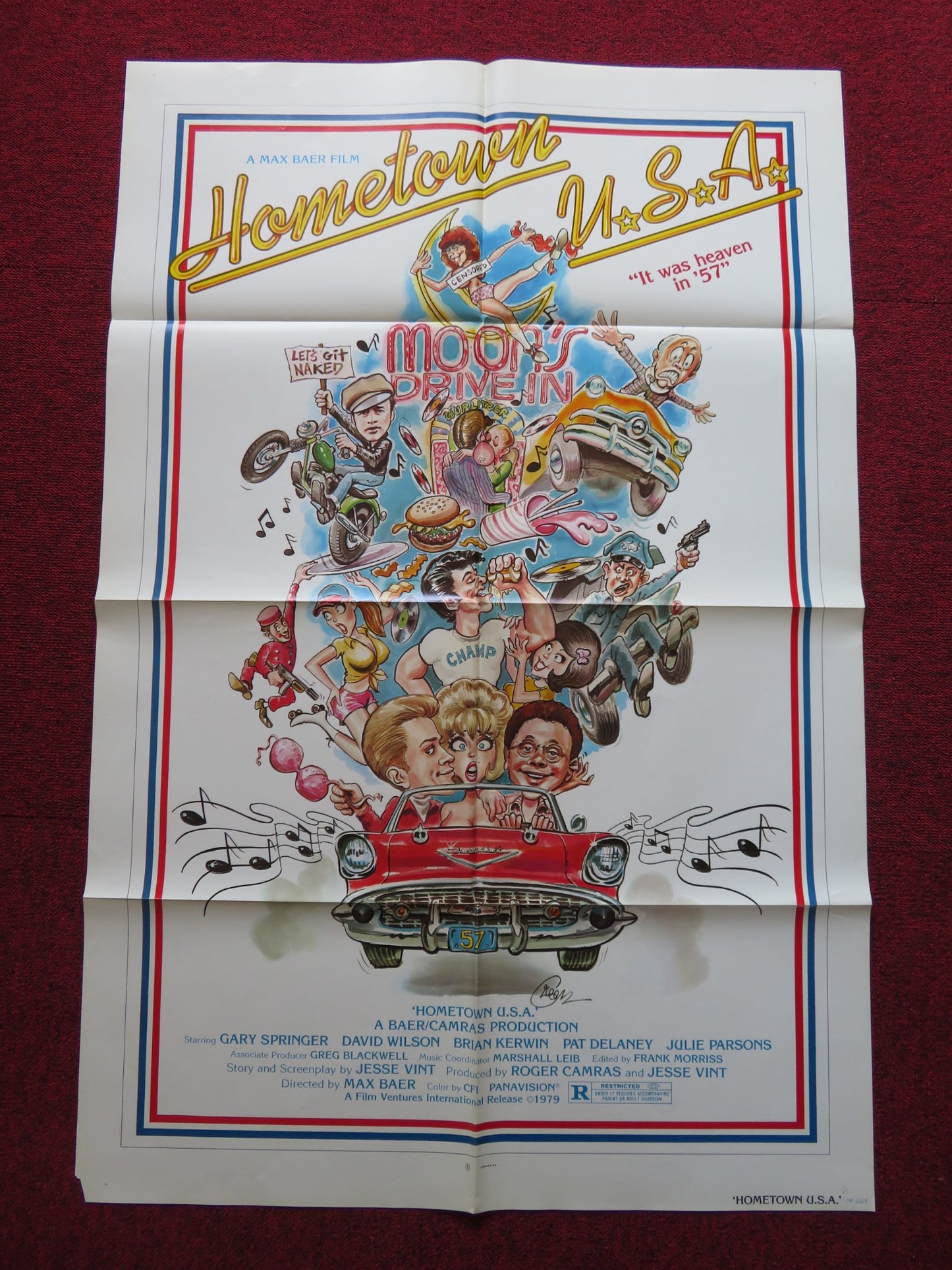 HOMETOWN U.S.A. FOLDED US ONE SHEET POSTER GARY SPRINGER DAVID WILSON 1979