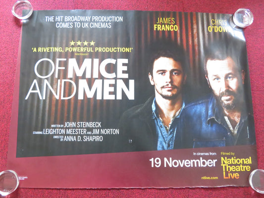 OF MICE AND MEN UK QUAD (30"x 40") ROLLED POSTER JAMES FRANCO CHRIS O'DOWD 2014