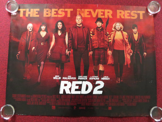 RED 2 UK QUAD (30"x 40") ROLLED POSTER BRUCE WILLIS JOHN MALKOVICH 2013