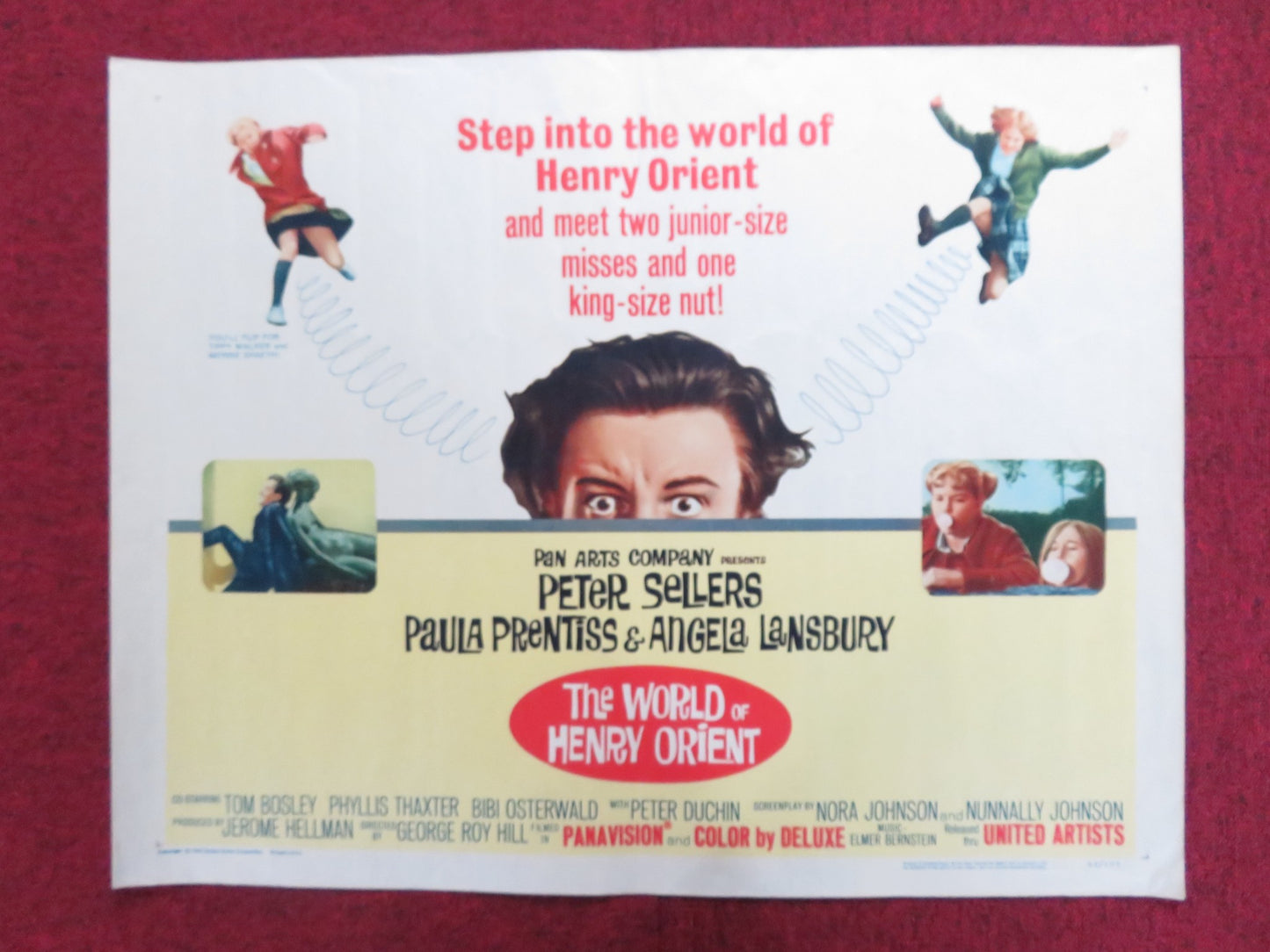 THE WORLD OF HENRY ORIENT US HALF SHEET (22"x 28") POSTER PETER SELLERS 1964