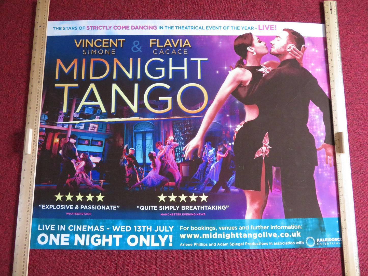 MIDNIGHT TANGO UK QUAD (30"x 40") ROLLED POSTER FLAVIA CACACE VINCENT SIMONE '11