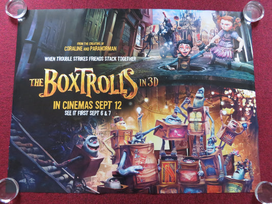 THE BOXTROLLS UK QUAD (30"x 40") ROLLED POSTER STEVE BLUM BEN KINGSLEY 2014