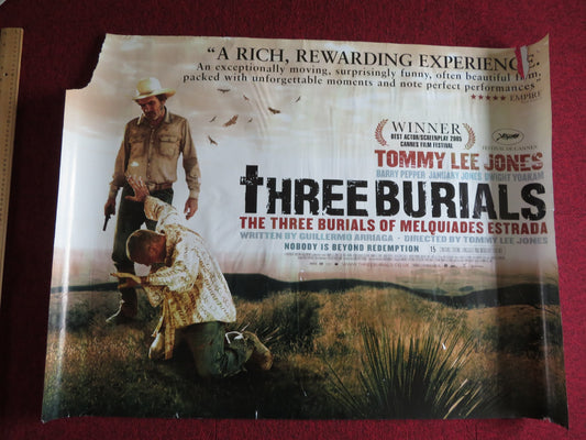 THE THREE BURIALS OF MELQUIADES ESTRADA UK QUAD (30"x 40") ROLLED POSTER 2005