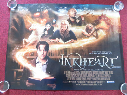 INKHEART UK QUAD (30"x 40") ROLLED POSTER BRENDAN FRASER HELEN MIRREN 2008