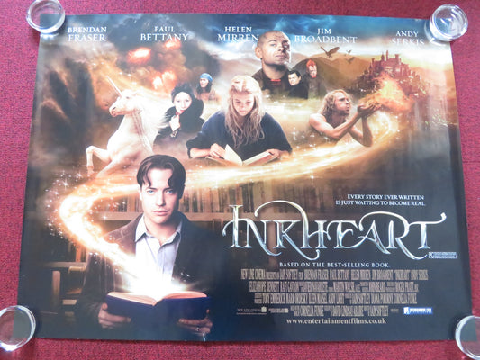 INKHEART UK QUAD (30"x 40") ROLLED POSTER BRENDAN FRASER HELEN MIRREN 2008