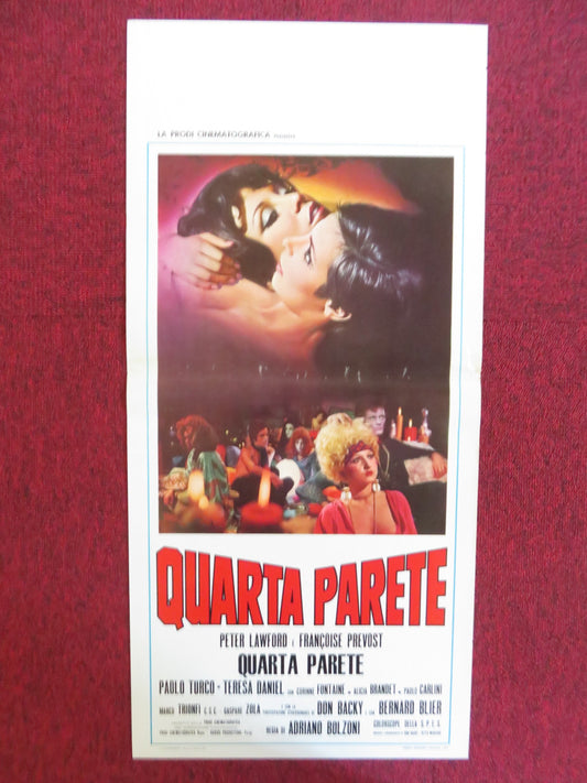 QUARTA PARETE ITALIAN LOCANDINA POSTER PETER LAWFORD FRANCOISE PREVOST 1969