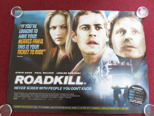 ROADKILL / JOY RIDE UK QUAD (30"x 40") ROLLED POSTER STEVE ZAHN PAUL WALKER 2001