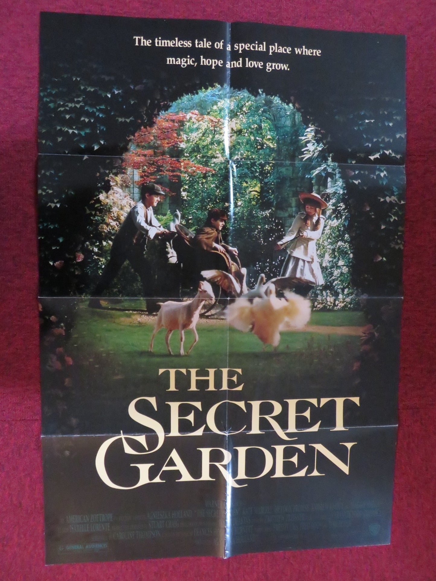 THE SECRET GARDEN FOLDED US ONE SHEET POSTER KATE MABERLY HEYDON PROWSE 1993