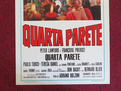 QUARTA PARETE ITALIAN LOCANDINA POSTER PETER LAWFORD FRANCOISE PREVOST 1969