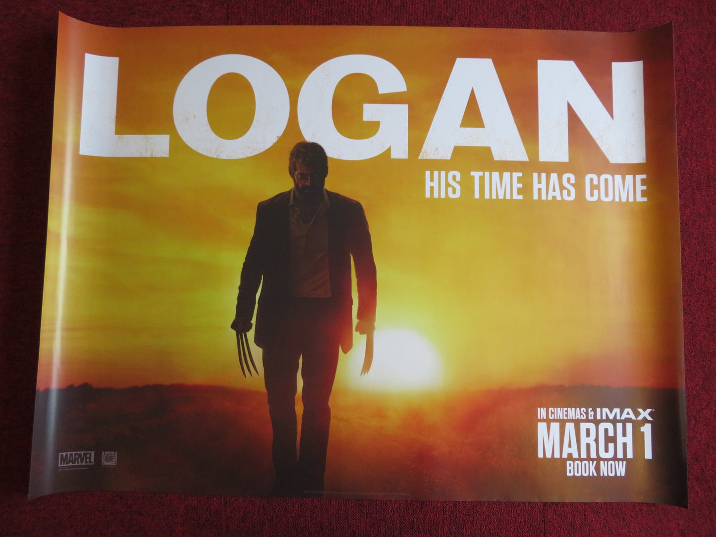 LOGAN UK QUAD (30"x 40") ROLLED POSTER MARVEL HUGH JACKMAN WOLVERINE 2017