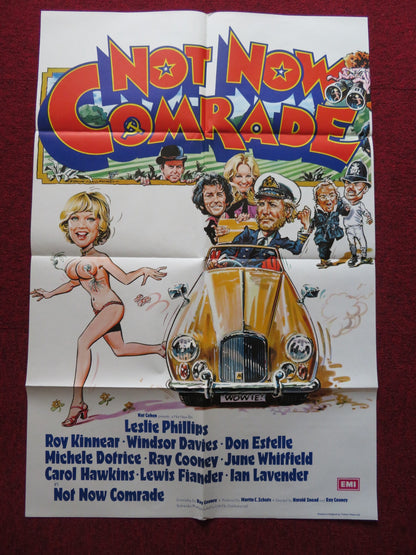 NOT NOW COMRADE FOLDED US ONE SHEET POSTER LESLIE PHILLIPS ROY KINNEAR 1976