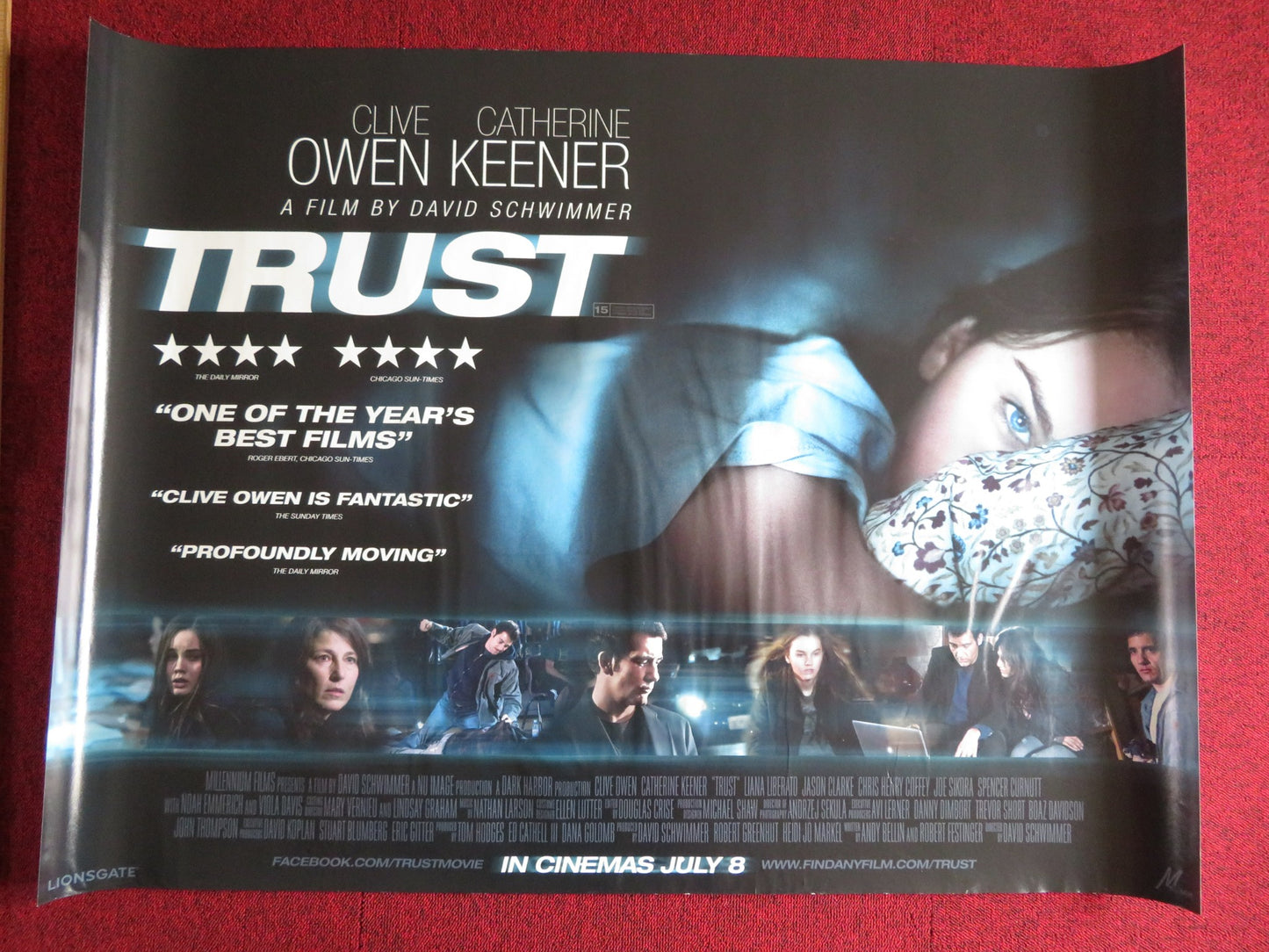 TRUST UK QUAD (30"x 40") ROLLED POSTER CLIVE OWEN CATHERINE KEENER 2010