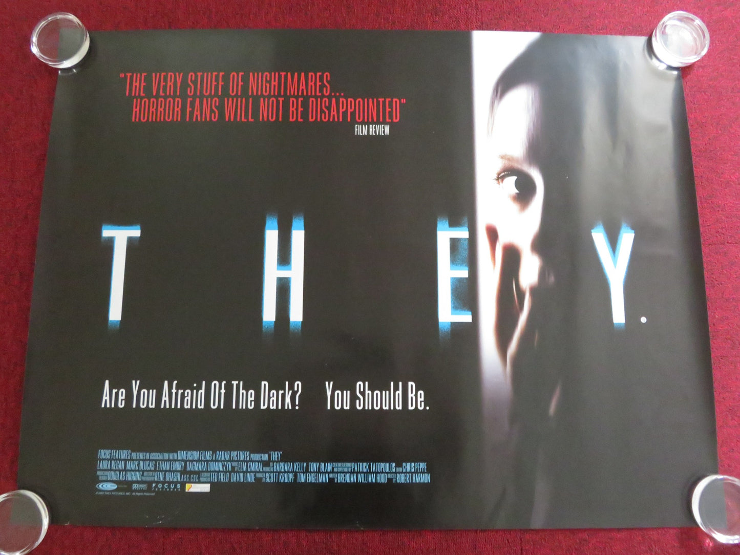 THEY UK QUAD (30"x 40") ROLLED POSTER LAURA REGAN MARC BLUCAS 2002