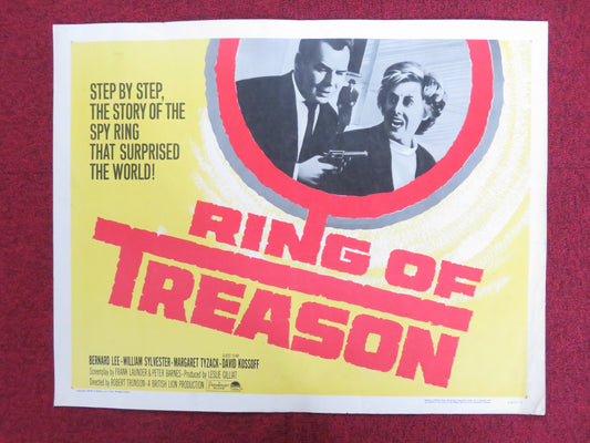 RING OF TREASON US HALF SHEET (22"x 28") POSTER BERNARD LEE W. SYLVESTER 1964