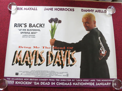 BRING ME THE HEAD OF MAVIS DAVIS UK QUAD (30"x 40") ROLLED POSTER RIK MAYALL '97