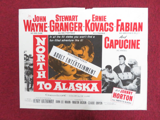 NORTH TO ALASKA US HALF SHEET (22"x 28") POSTER JOHN WAYNE STEWART GRANGER 1964