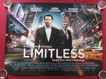 LIMITLESS UK QUAD (30"x 40") ROLLED POSTER BRADLEY COOPER ROBERT DE NIRO 2011