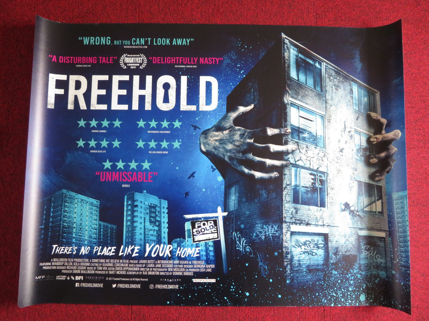 FREEHOLD UK QUAD (30"x 40") ROLLED POSTER MANDEEP DHILLON JAVIER BOTET 2017