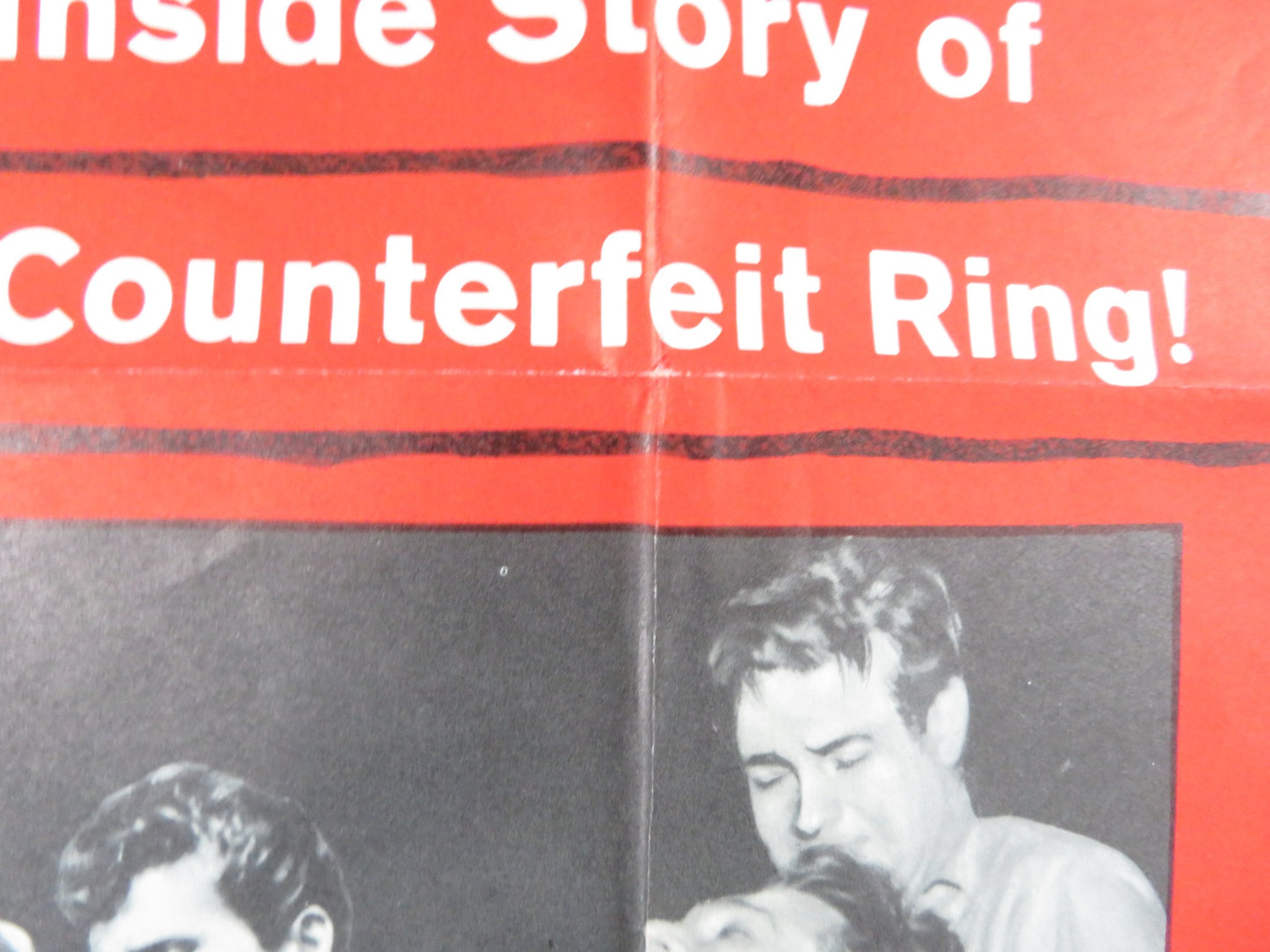 THE COUNTERFEIT PLAN FOLDED US ONE SHEET POSTER ZACHARY SCOTT PEGGIE CASTLE 1957