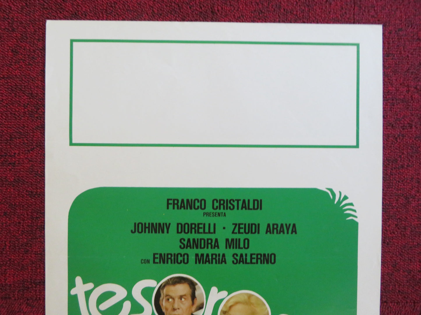 TESORO MIO ITALIAN LOCANDINA POSTER JOHNNY DORELLI ZEUDI ARAYA 1980